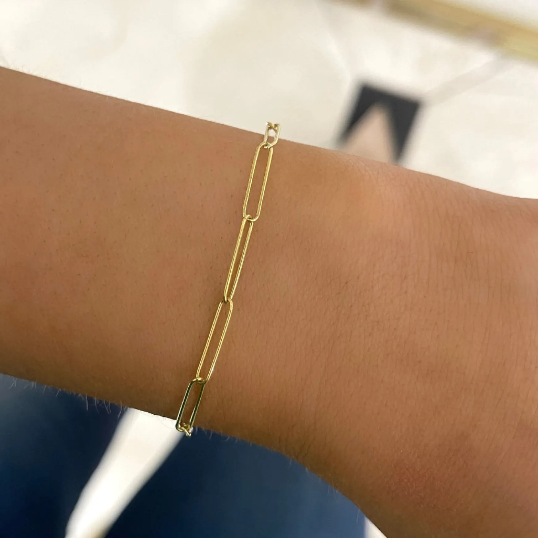 Lungo Paperclip Chain Bracelet 2.7mm