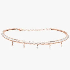 Marquise Dangle Diamond Adjustable Choker Necklace 5.67 ctw