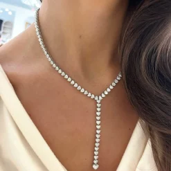 Mayfair Diamond Heart Lariat Necklace 29 ctw