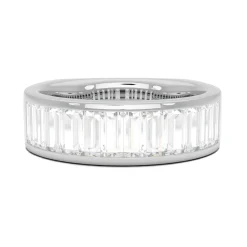 Mens Baguette Wedding Band