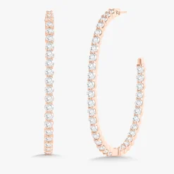 Midi Georgie Diamond Hoop Earrings 8.16 ctw