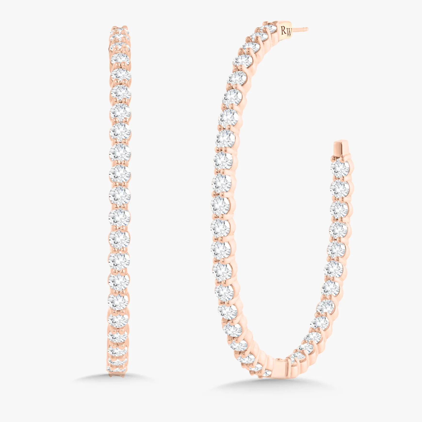 Midi Georgie Diamond Hoop Earrings 8.16 ctw