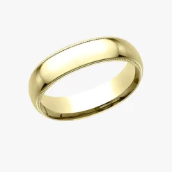 Milgrain Comfort-Fit Wedding Band 6mm