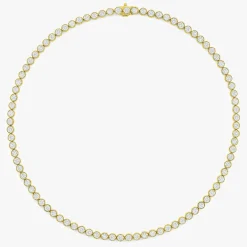 Milgrain Tennis Necklace 12.61 ctw
