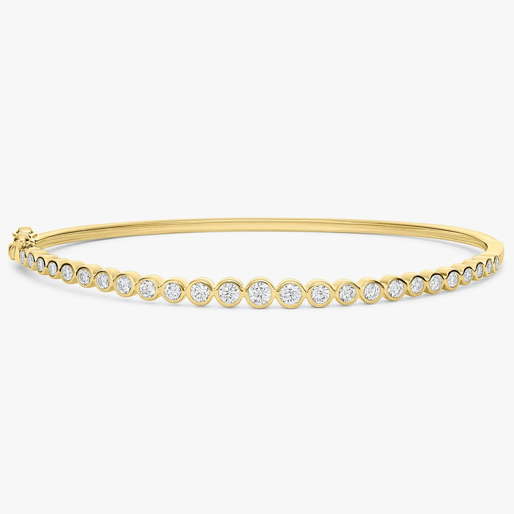 Milly Graduated Bezel Diamond Bangle Bracelet