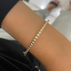 Milly Graduated Bezel Diamond Bangle Bracelet