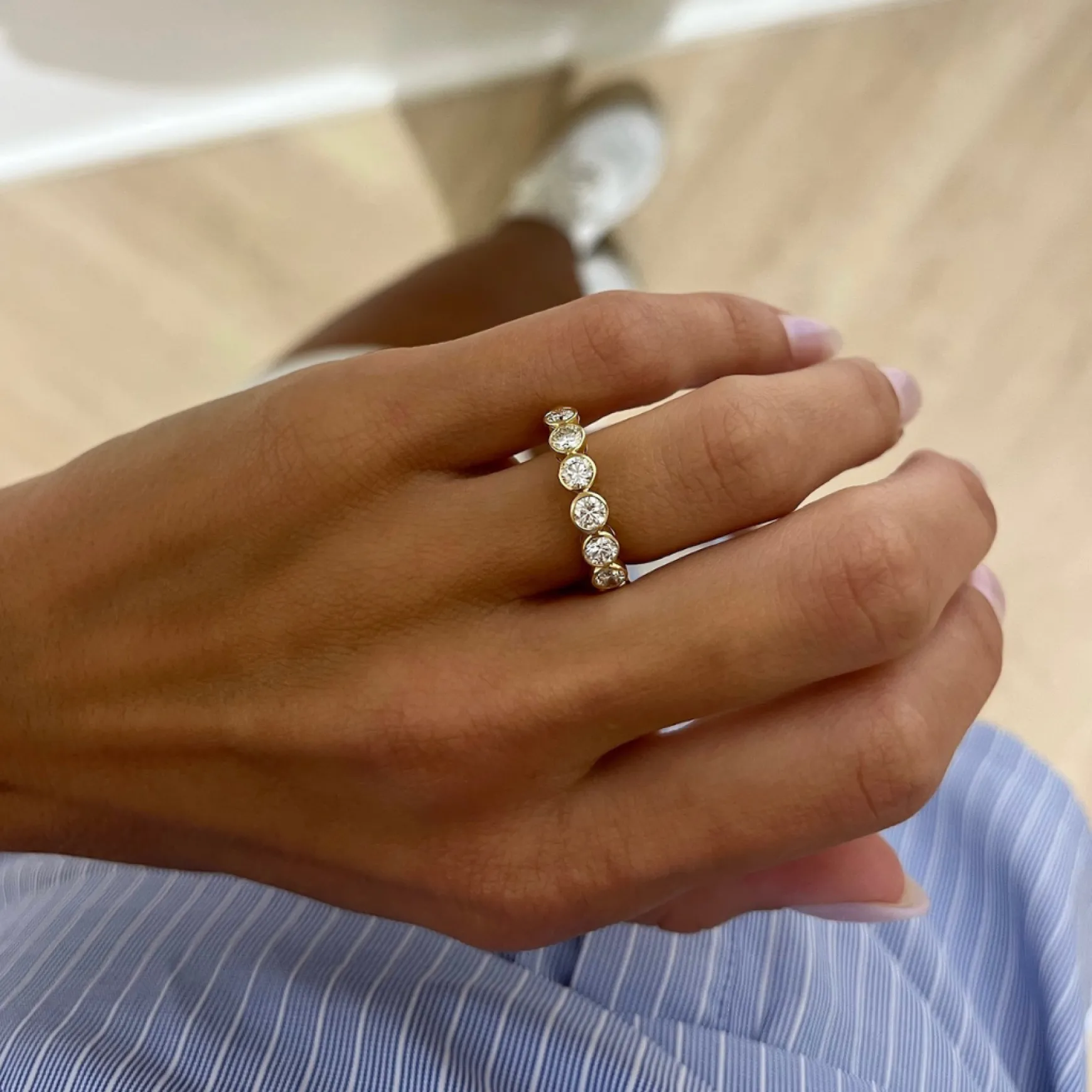 Mini Bixi Bezel Diamond Band 1.65 ctw