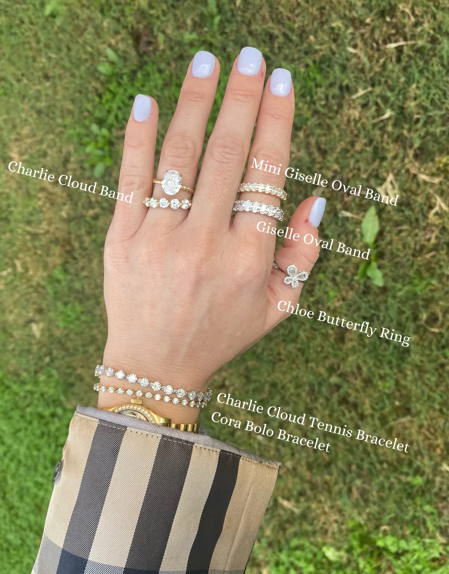 Mini Giselle Diamond Oval Band