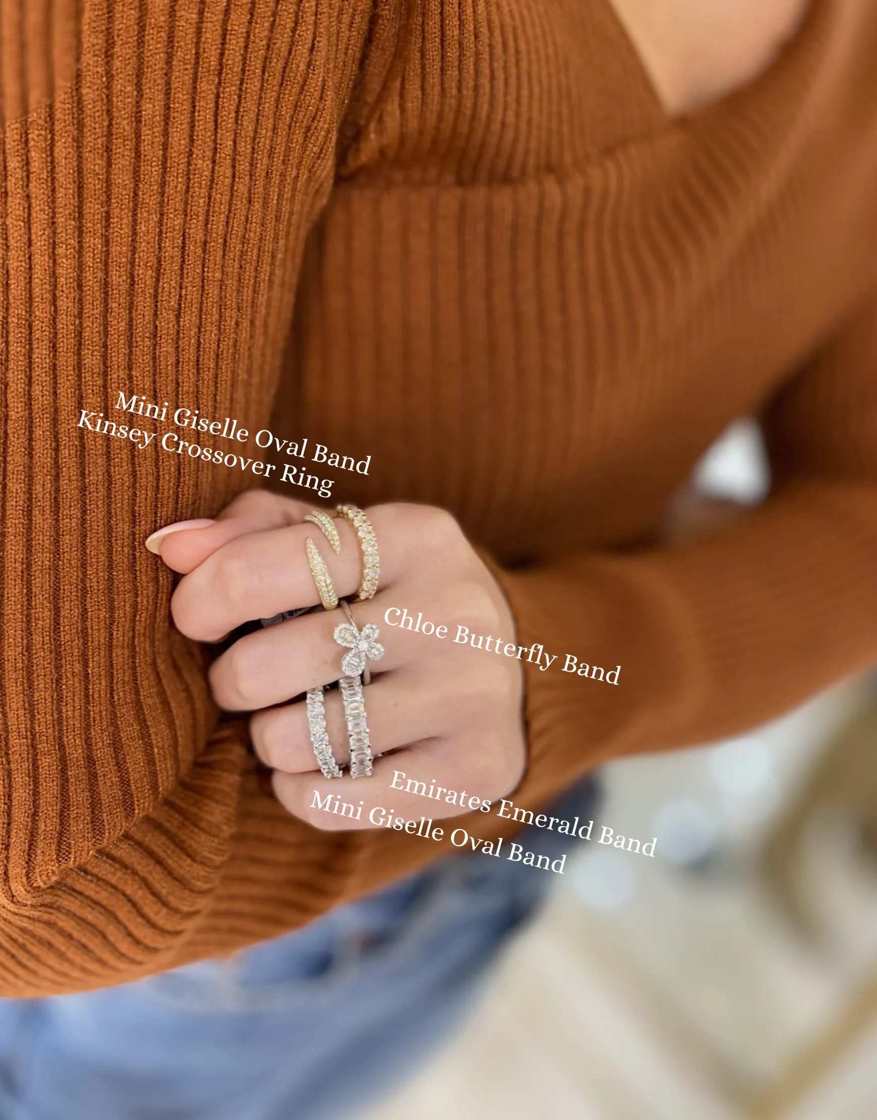 Mini Giselle Diamond Oval Band