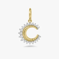 Mini Moon Gold & Diamond Moon Charm