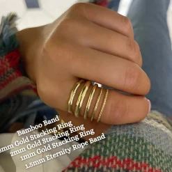 1mm Gold Stacking Spacer Band