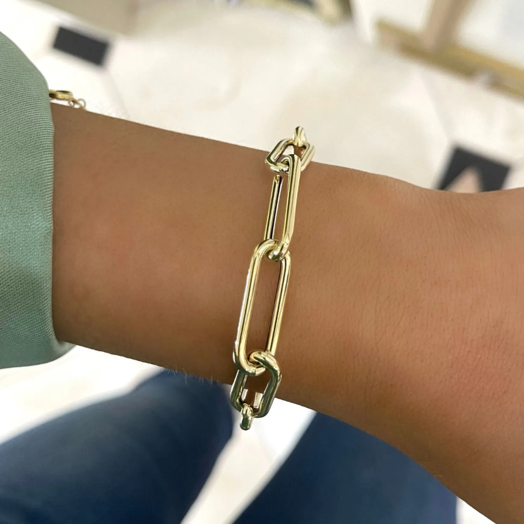 8.5mm Paperclip Chain Bracelet