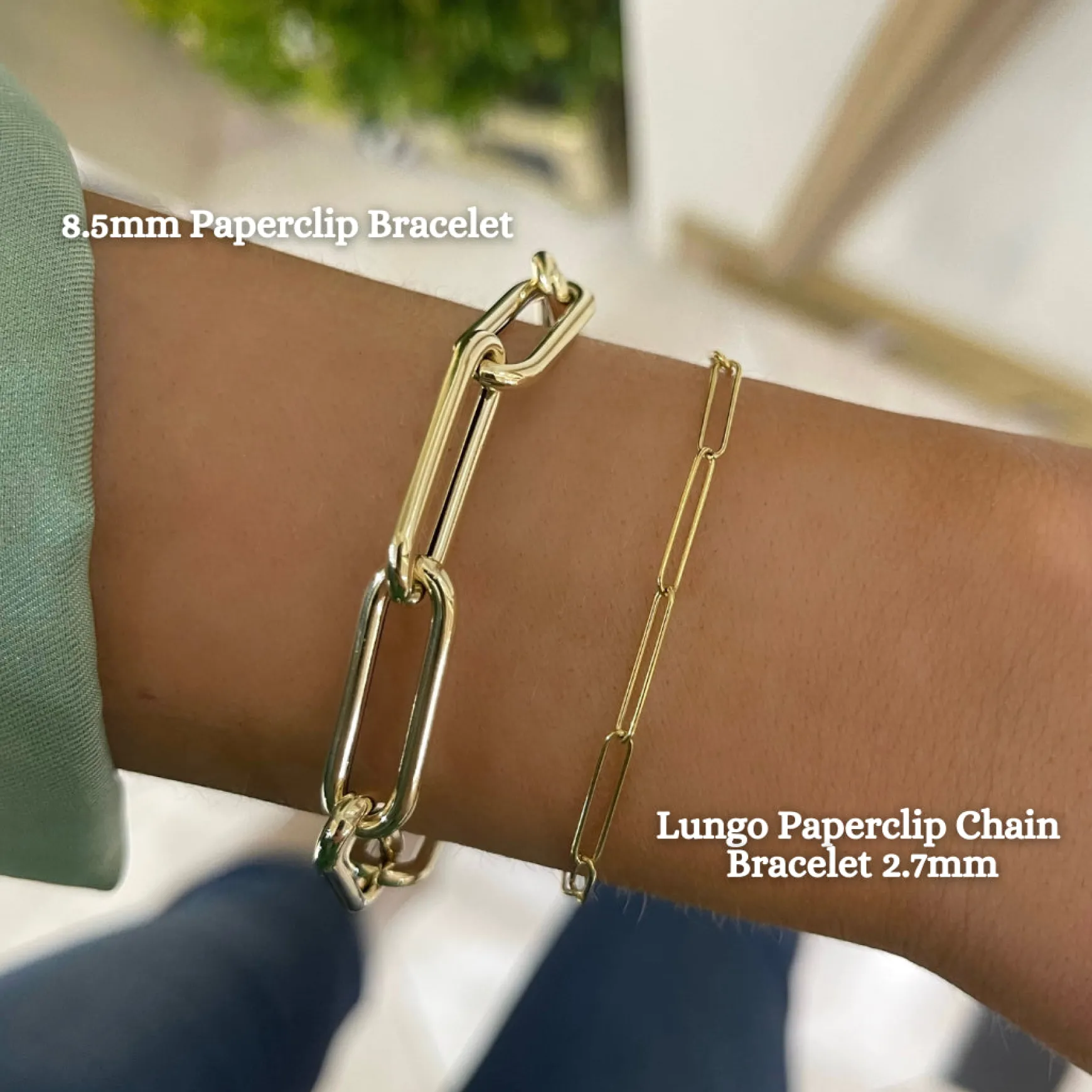 8.5mm Paperclip Chain Bracelet