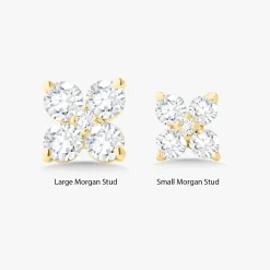Morgan Diamond Cluster Stud Earrings