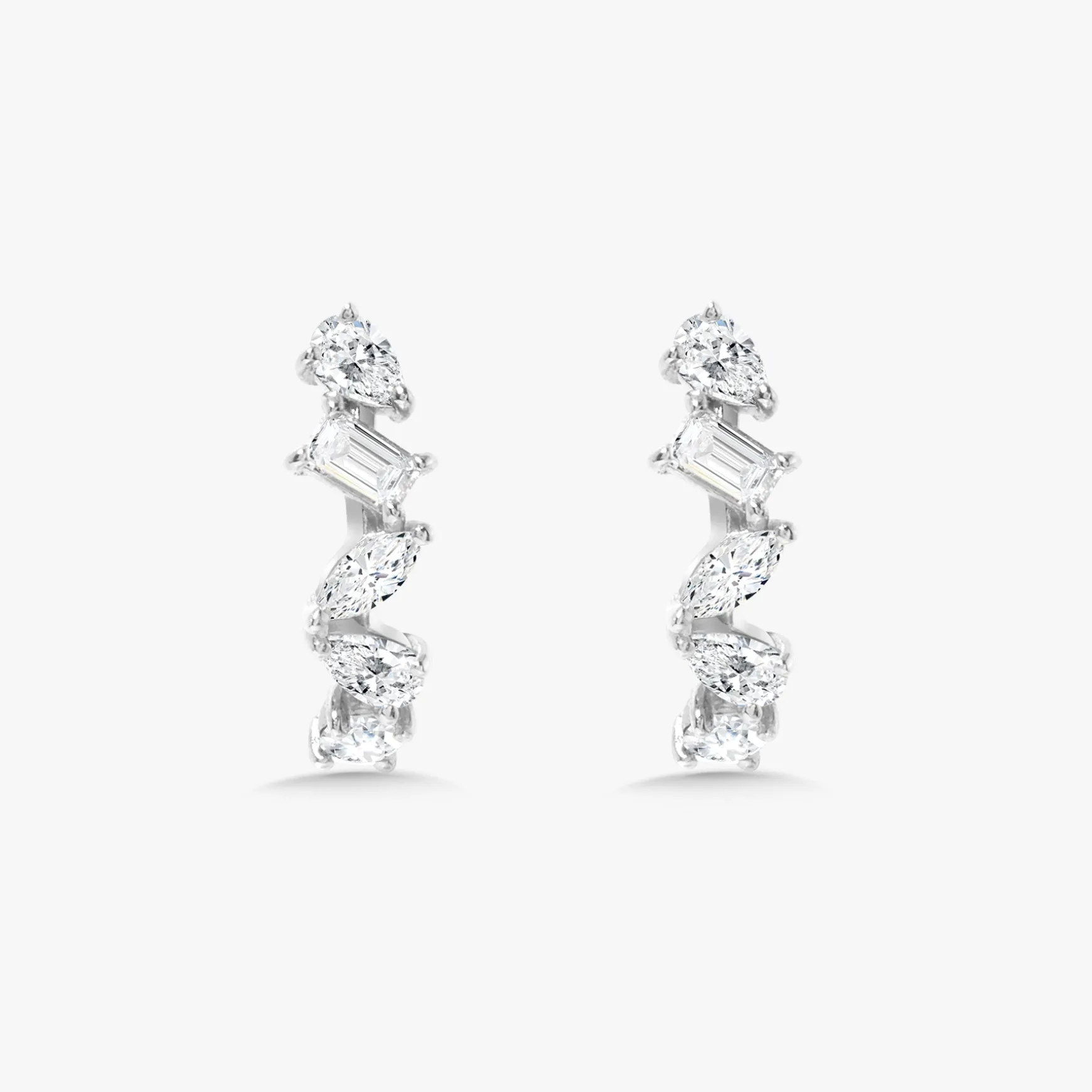 Multi-Shape Diamond Huggies