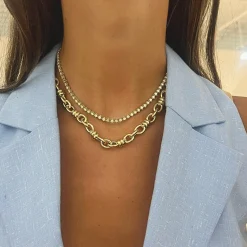 Nantucket Chunky Gold Adjustable Chain Necklace