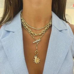 Nantucket Chunky Gold Adjustable Chain Necklace