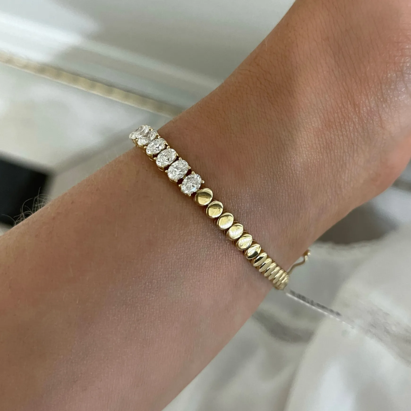 Orella Oval Diamond Tennis Bracelet 3.84 ctw