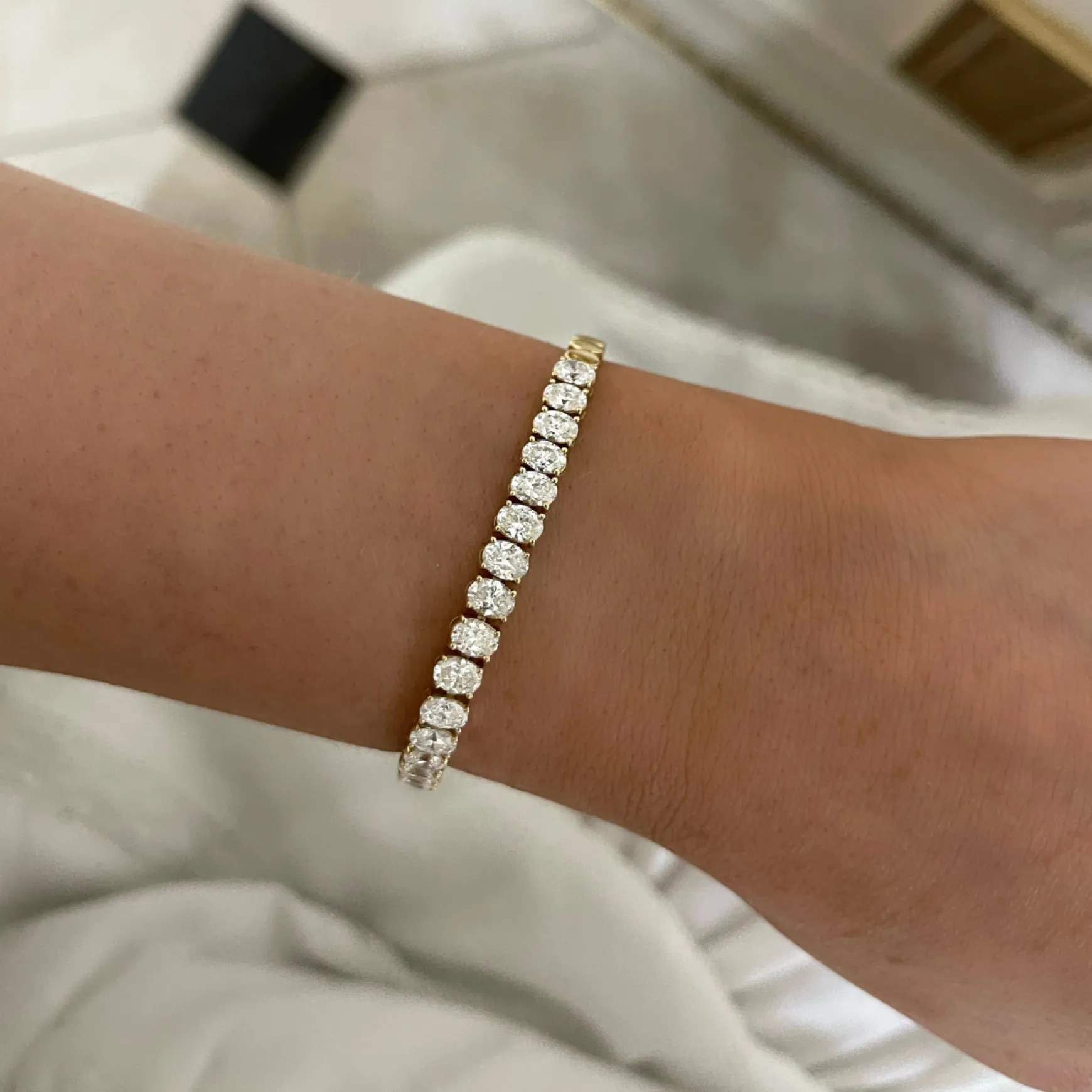 Orella Oval Diamond Tennis Bracelet 3.84 ctw