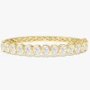 Oval Bezel Diamond Bangle Bracelet 5.35 ctw