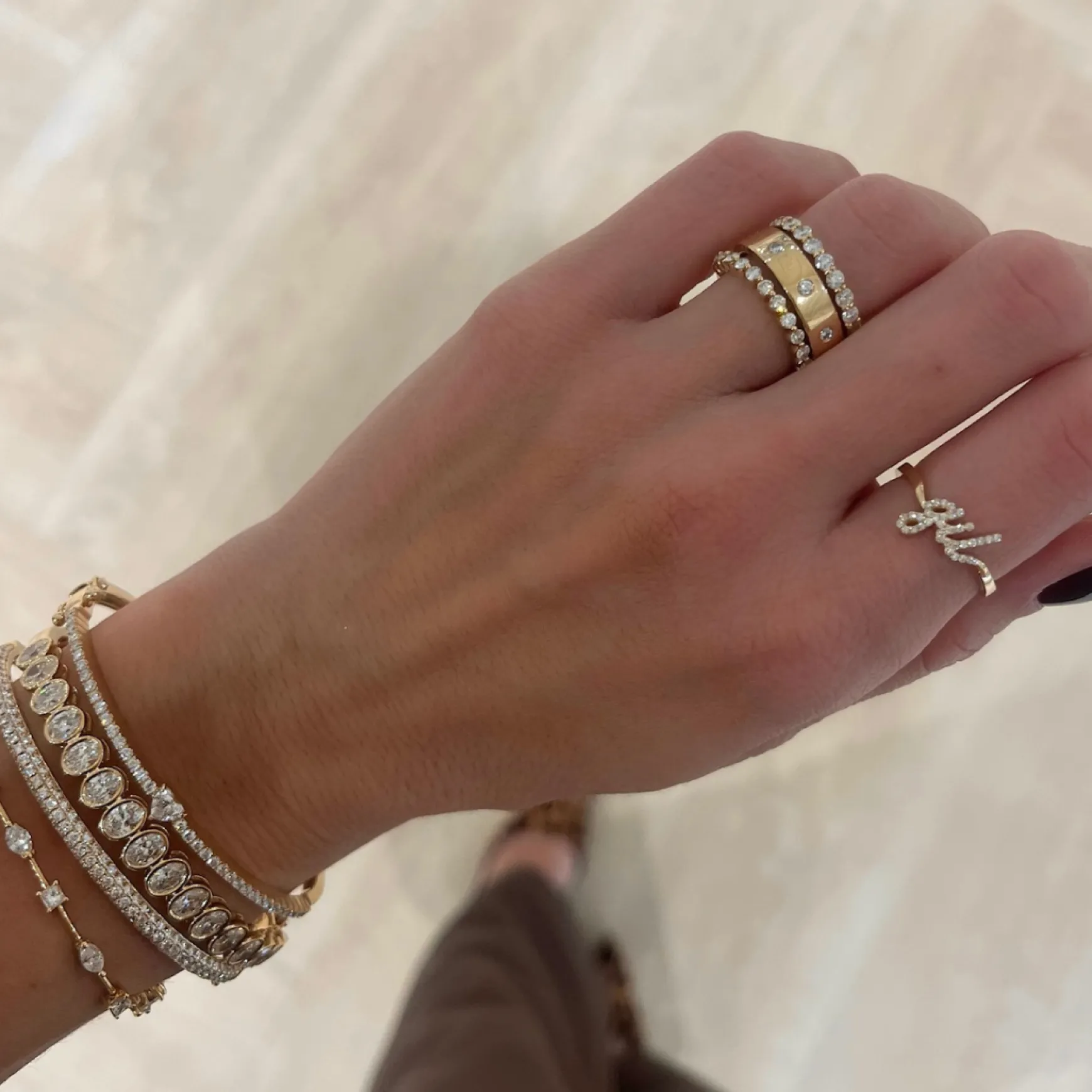 Oval Bezel Diamond Bangle Bracelet 5.35 ctw