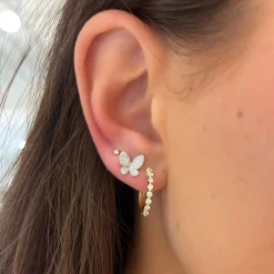 Paloma Butterfly Diamond Stud Earrings