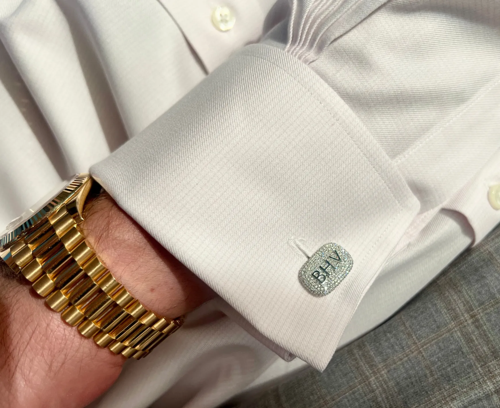 Pave Diamond Cuff Links