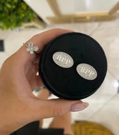 Pave Diamond Cuff Links