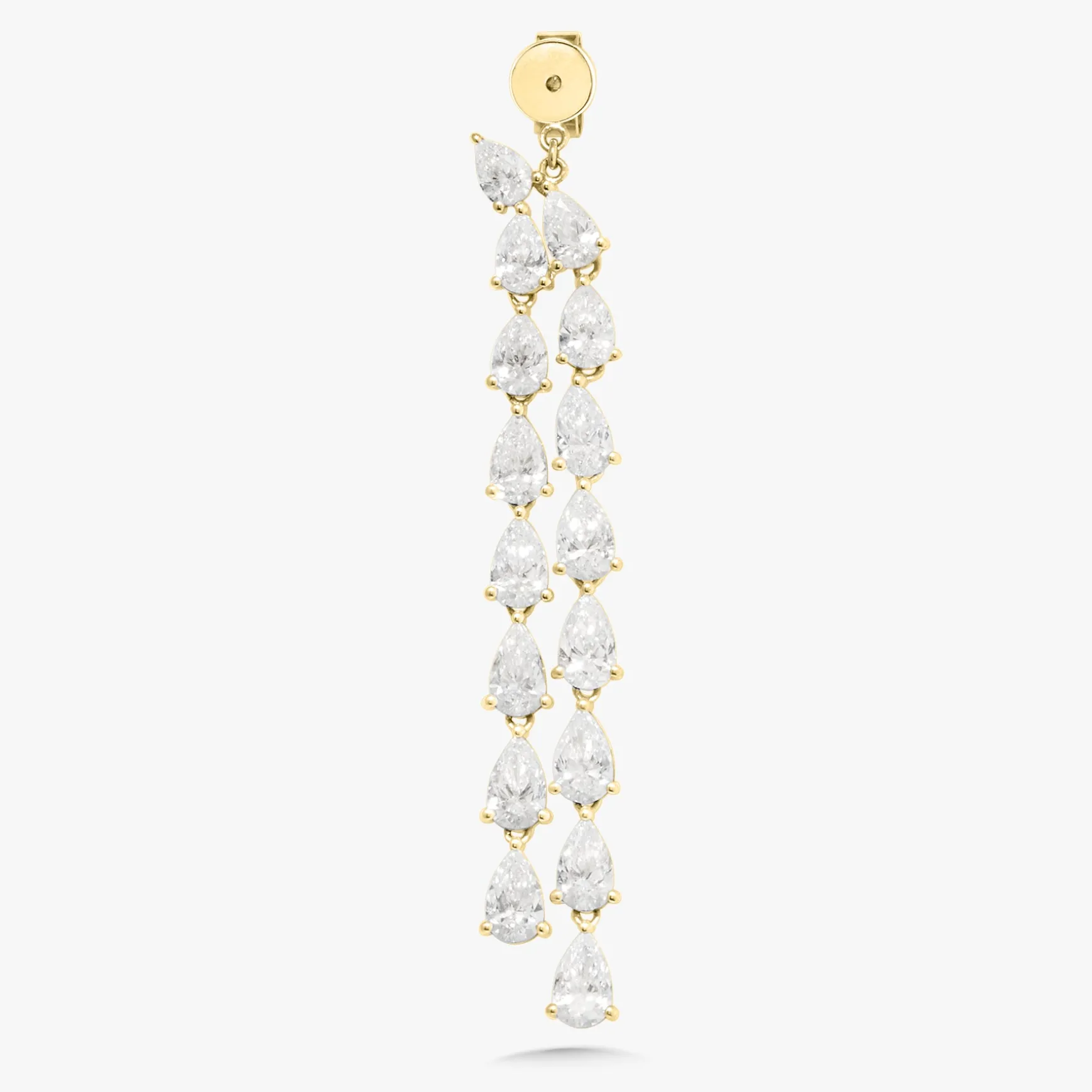 Pear Diamond Dangle Stud Earrings 22.92 ctw
