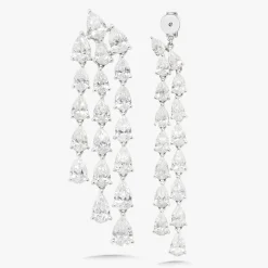 Pear Diamond Dangle Stud Earrings 22.92 ctw