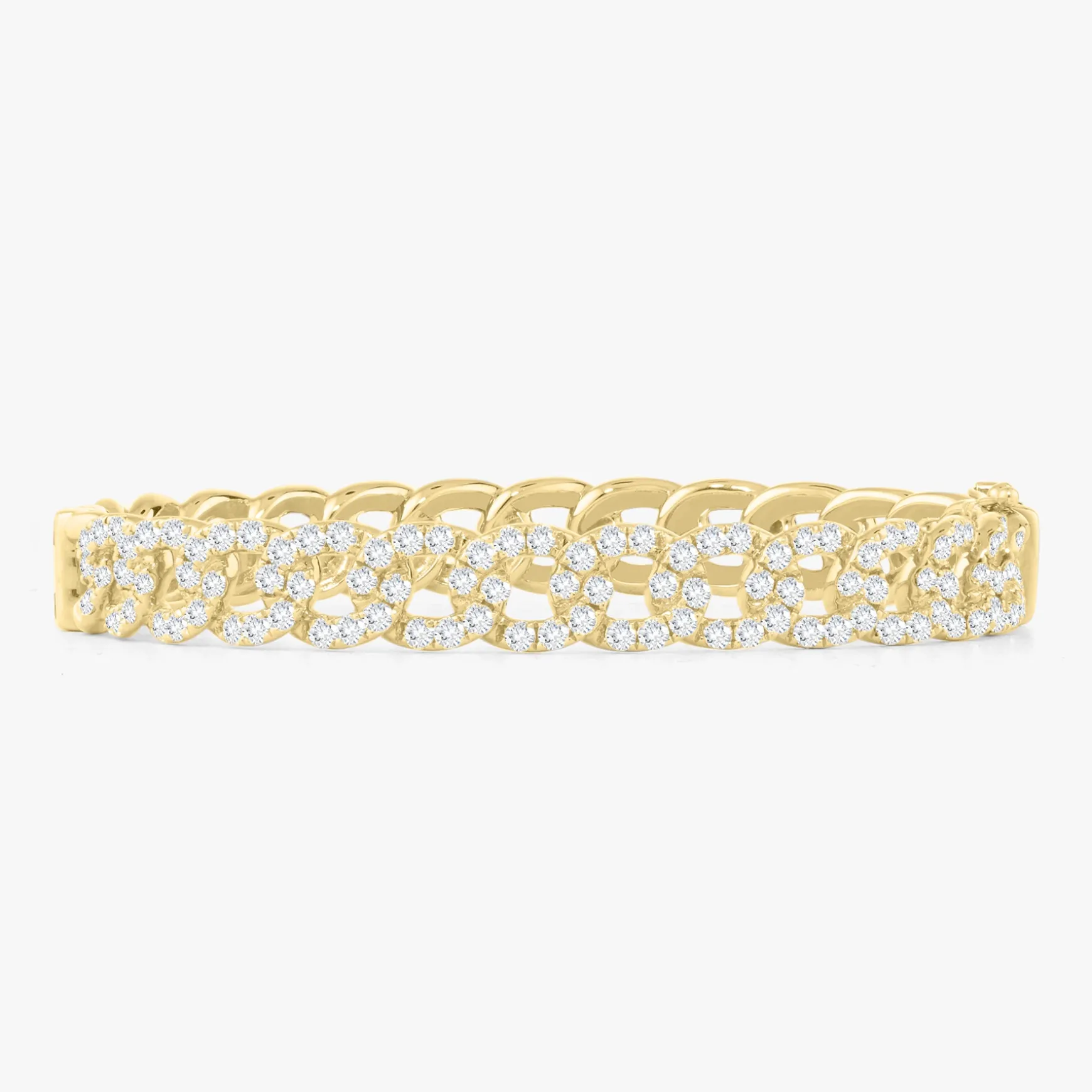 Pilar Pave Chain Link Bangle Bracelet 2.85 ctw