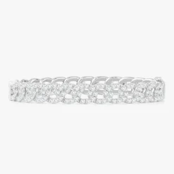 Pilar Pave Chain Link Bangle Bracelet 2.85 ctw