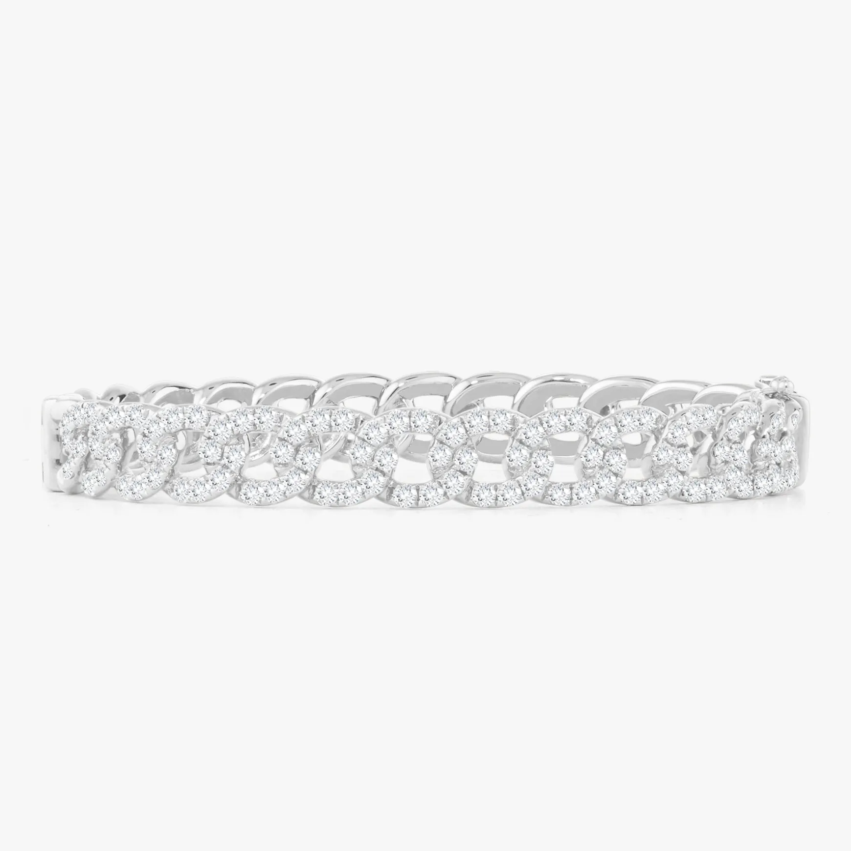 Pilar Pave Chain Link Bangle Bracelet 2.85 ctw
