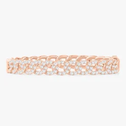 Pilar Pave Chain Link Bangle Bracelet 2.85 ctw