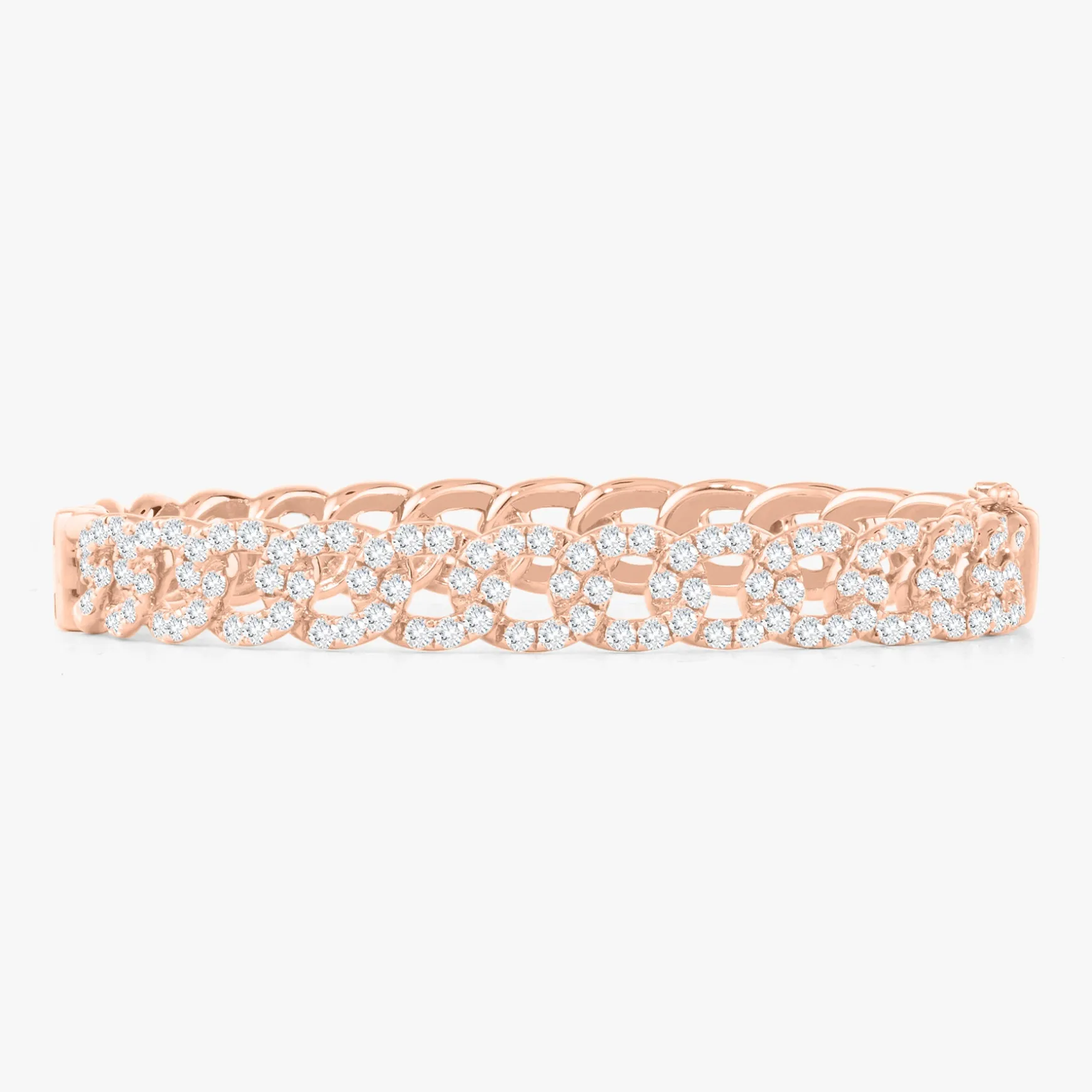Pilar Pave Chain Link Bangle Bracelet 2.85 ctw