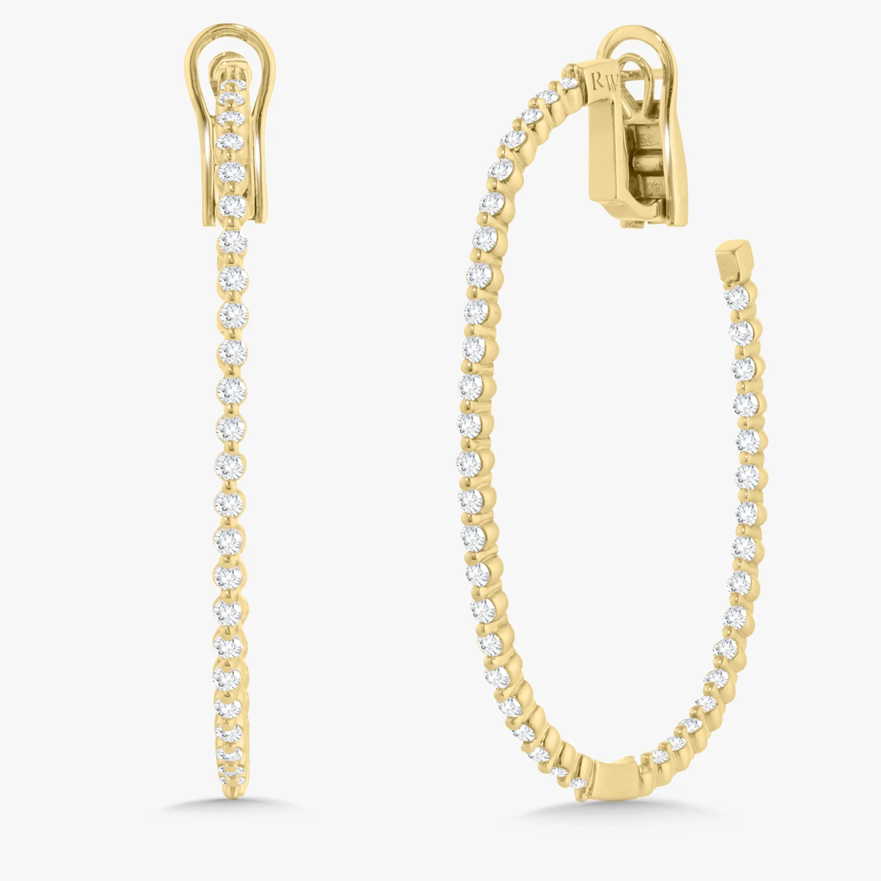 Posie Charlie Cloud® Diamond Hoop Earrings 2.87 ctw