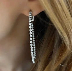 Posie Charlie Cloud® Diamond Hoop Earrings 2.87 ctw