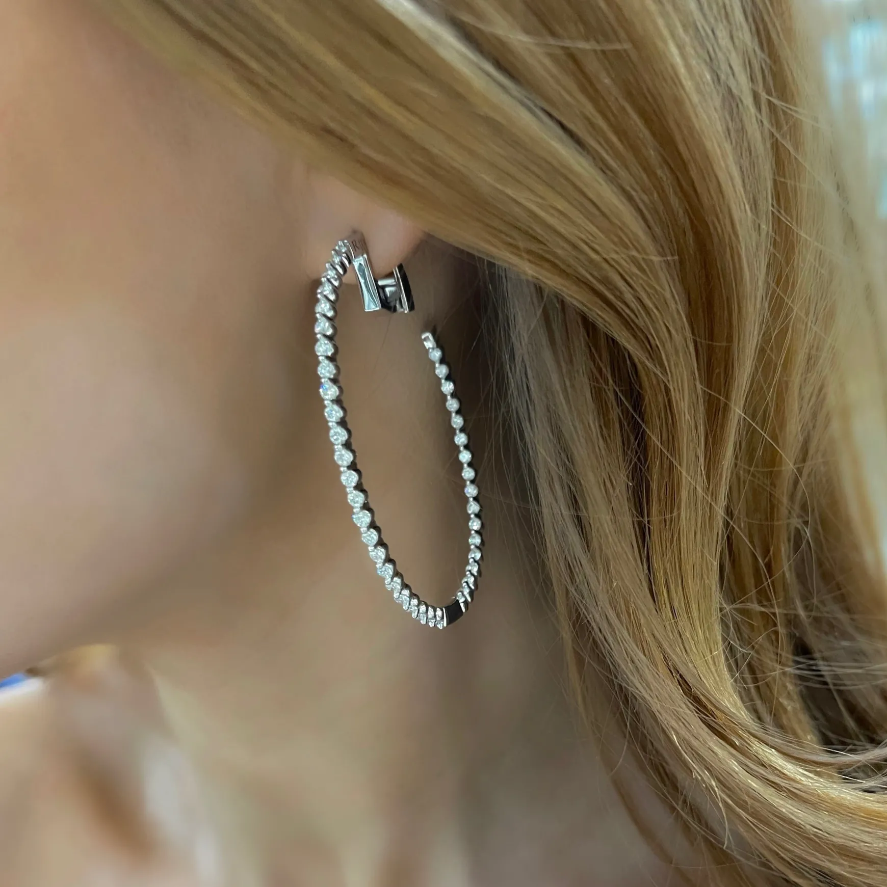 Posie Charlie Cloud® Diamond Hoop Earrings 2.87 ctw