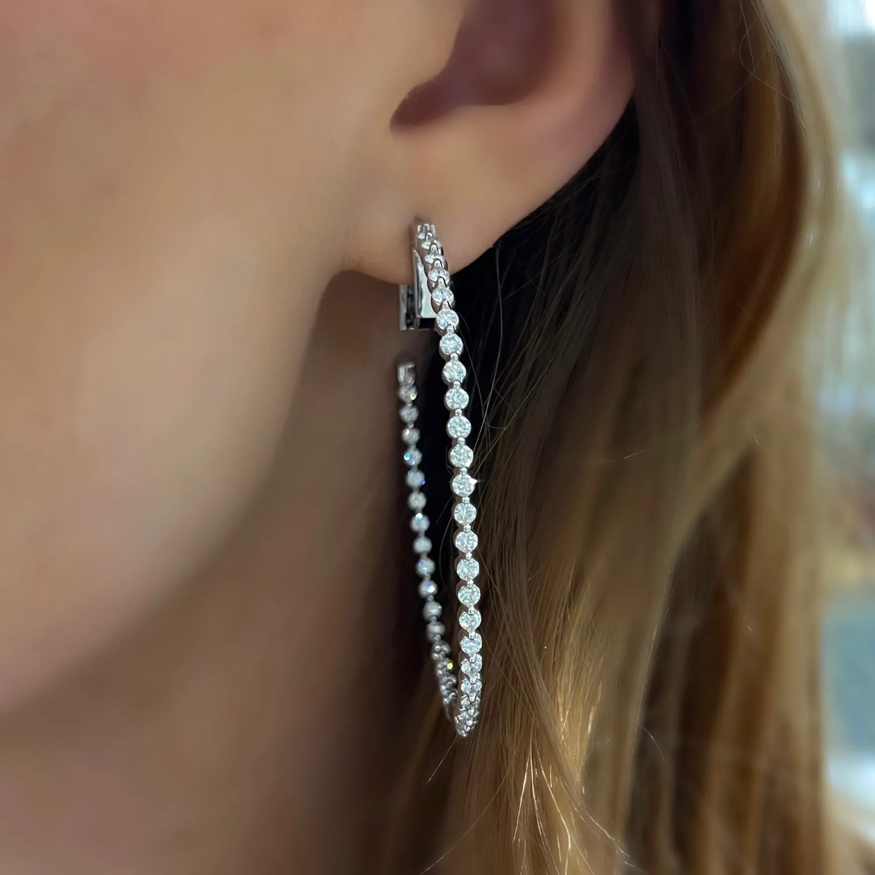 Posie Charlie Cloud® Diamond Hoop Earrings 2.87 ctw