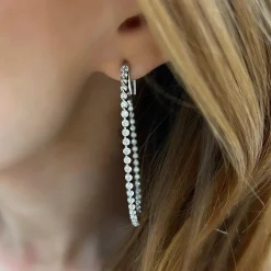 Posie Charlie Cloud® Diamond Hoop Earrings 2.87 ctw