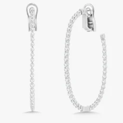 Posie Charlie Cloud® Diamond Hoop Earrings 2.87 ctw