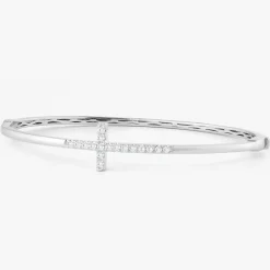 Proverbs Diamond Cross Bangle
