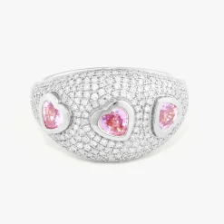 Queen of Hearts Pave Diamond Dome Ring