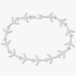 "Cloud Nine" Airplane Diamond Tennis Bracelet 2.07 ctw
