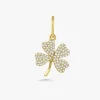 "Lucky" Four Leaf Clover Diamond Charm