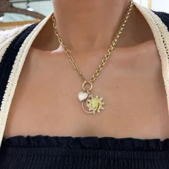 "Moon Eyes" Diamond Crescent Moon Charm