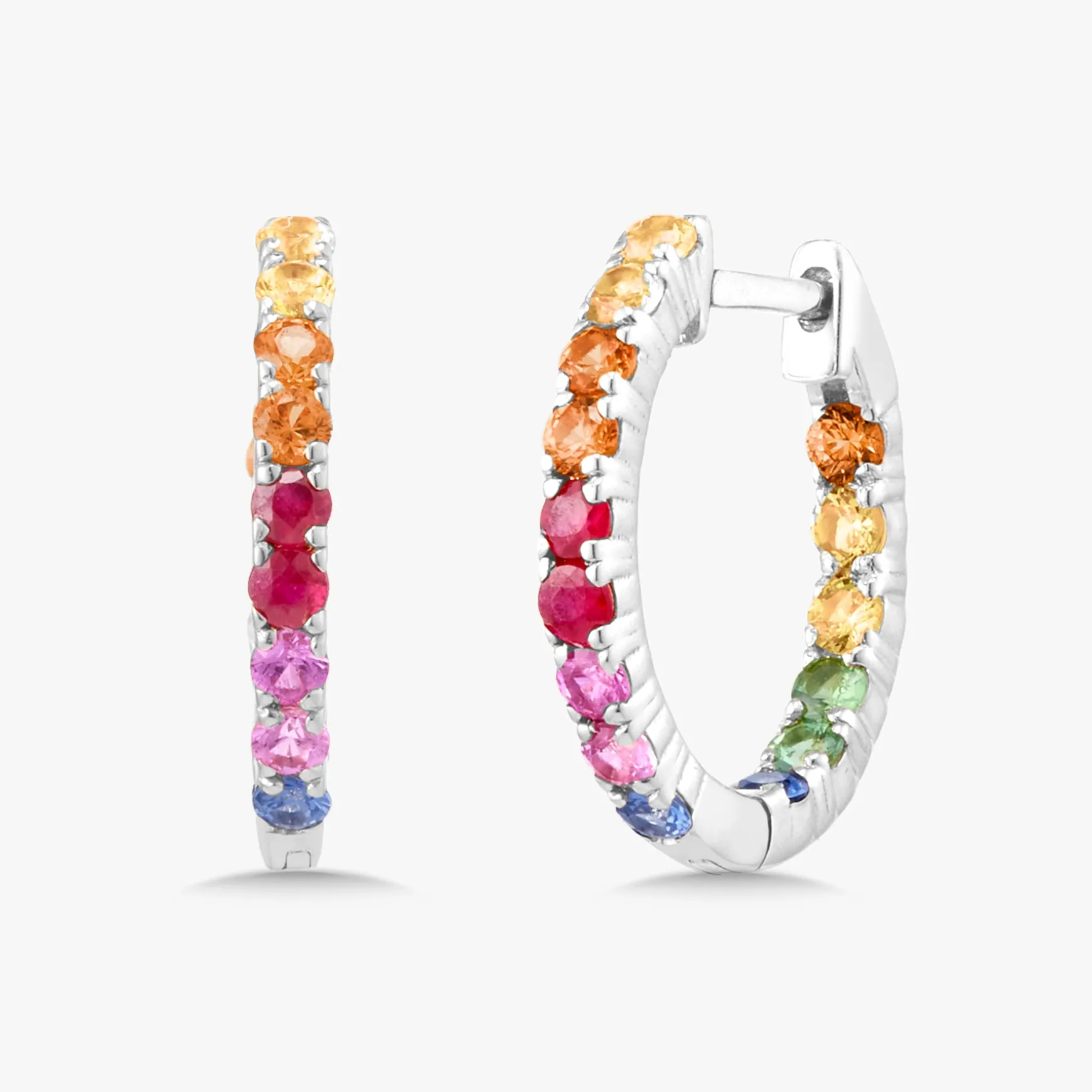 Rainbow Double Sided Huggies 10mm