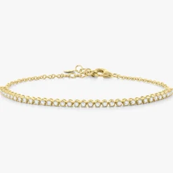 Reed Dainty Floating Halfway Diamond Chain Bracelet 0.54 ctw