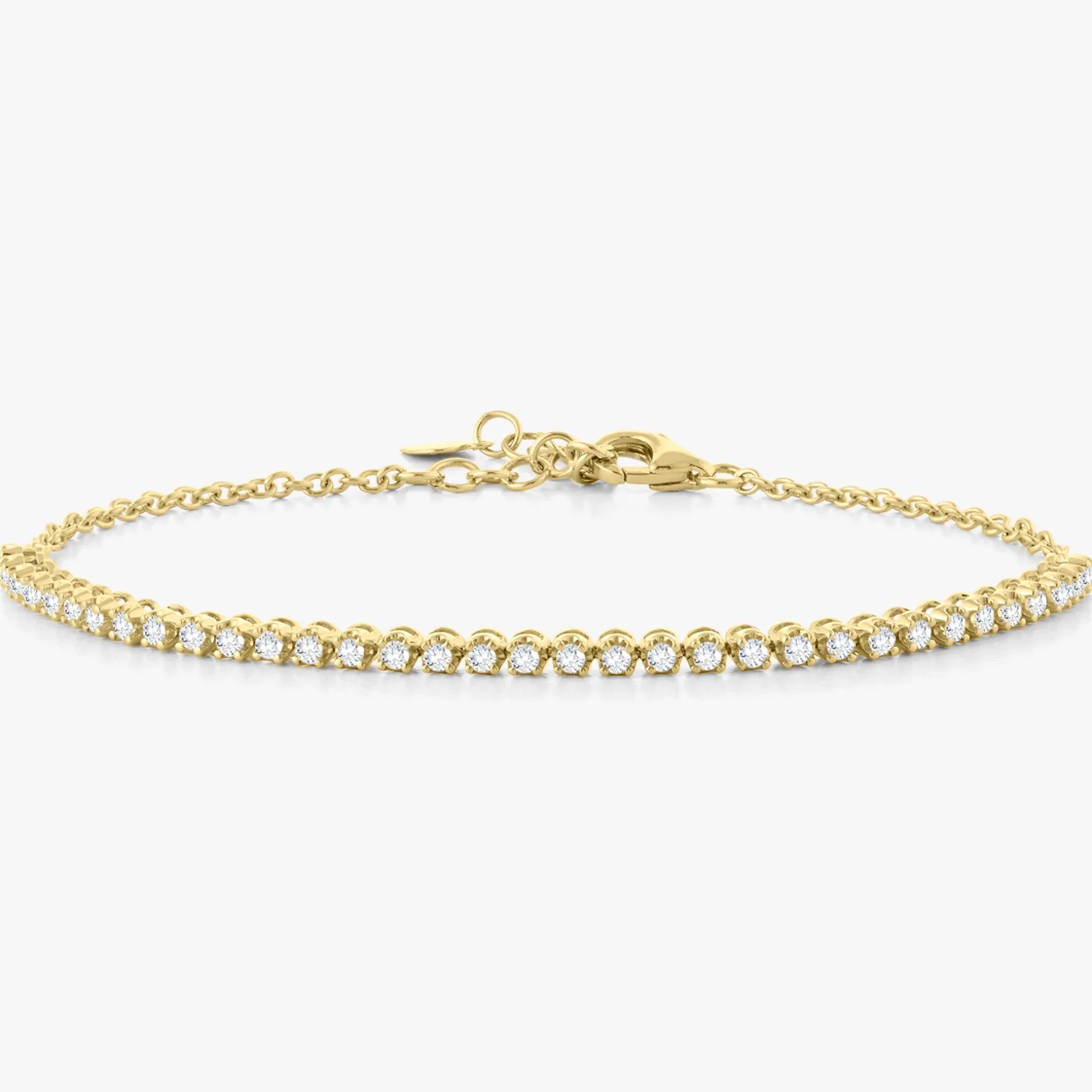 Reed Dainty Floating Halfway Diamond Chain Bracelet 0.54 ctw