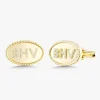 Rope Pave Diamond Oval Cuff Links